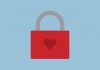 An illustration of a heart-shaped padlock.