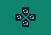 Gaming D-Pad with renewal symbols.