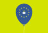 Balloon with eu logo and lock.