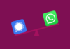 whatsapp vs signal balancing scale