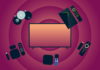 Streaming devices around a TV