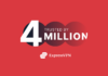 ExpressVPN logo with 4 million typography.