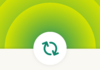 ExpressVPN on button with turning arrows.