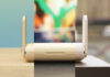Aircove Go VPN router set against different environment backgrounds